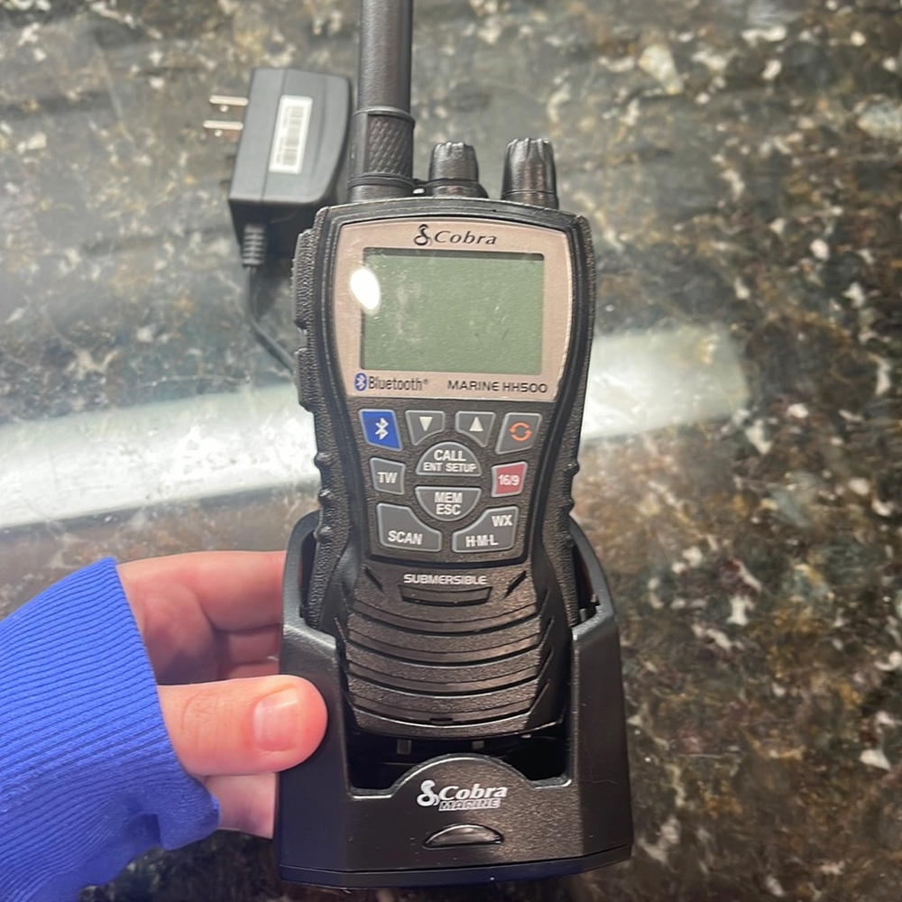 Cobra 2- way portable radio for boat. Marine HH500